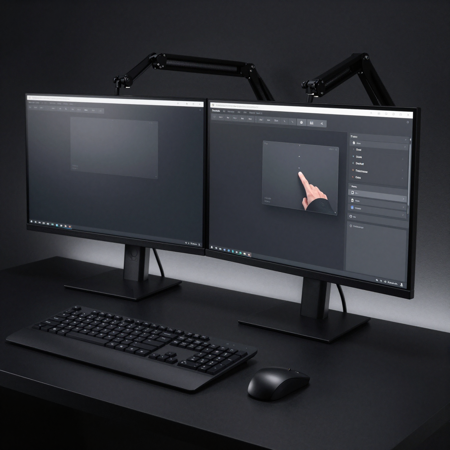 VibeStation X dual monitor work session